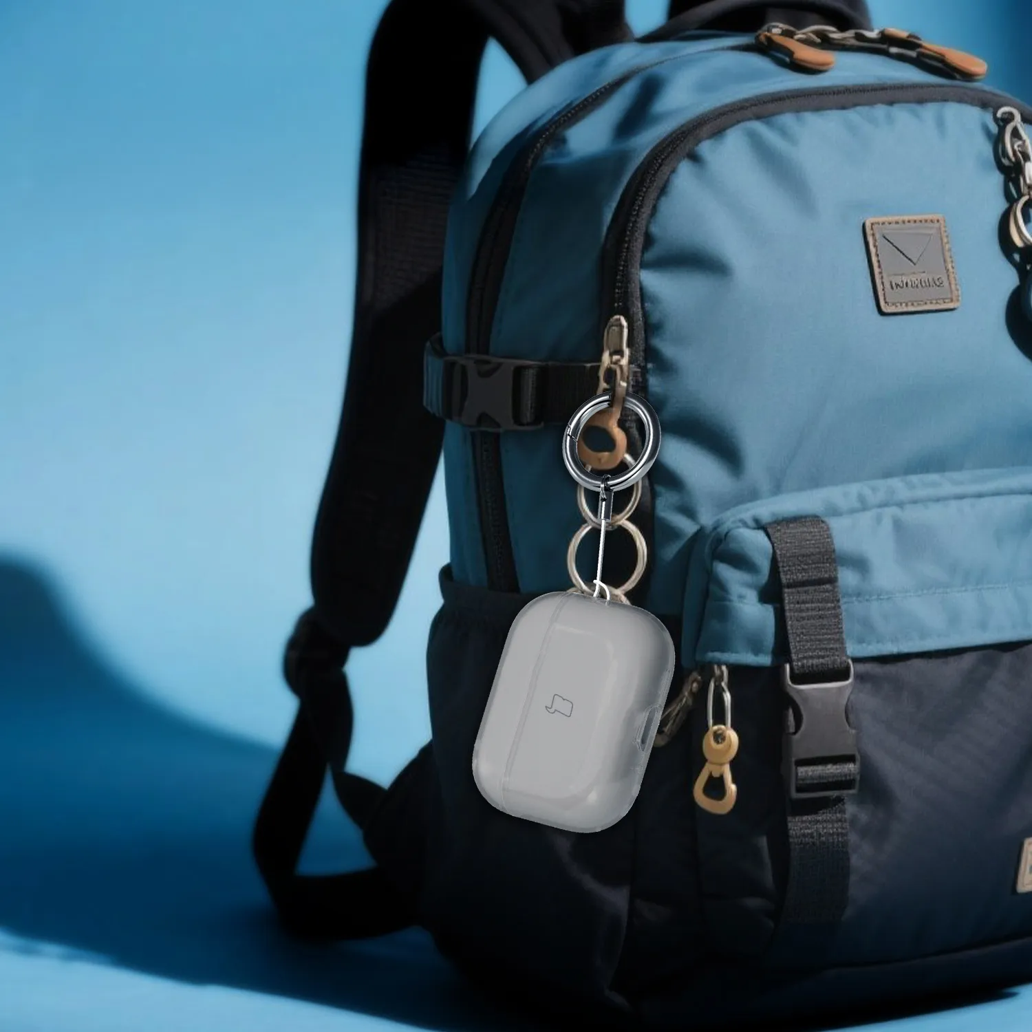 Etui na słuchawki z karabińczykiem Bizon Case Headphone Clear do Airpods Pro 3